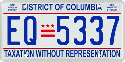 DC license plate EQ5337