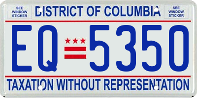 DC license plate EQ5350