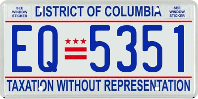 DC license plate EQ5351