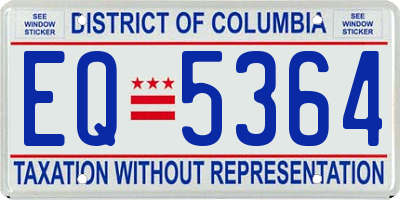 DC license plate EQ5364