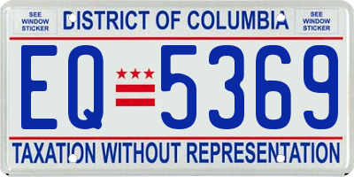 DC license plate EQ5369