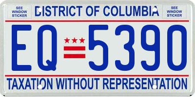DC license plate EQ5390