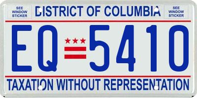 DC license plate EQ5410