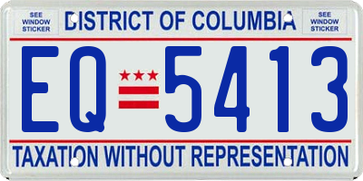DC license plate EQ5413