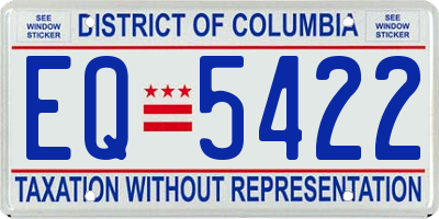 DC license plate EQ5422