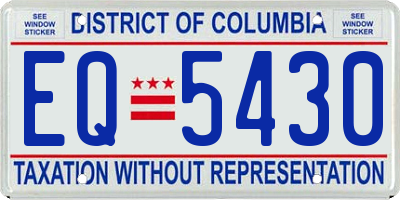 DC license plate EQ5430
