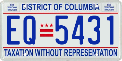 DC license plate EQ5431