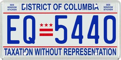 DC license plate EQ5440