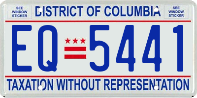 DC license plate EQ5441