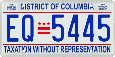 DC license plate EQ5445