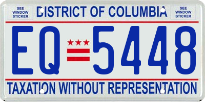 DC license plate EQ5448