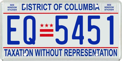 DC license plate EQ5451