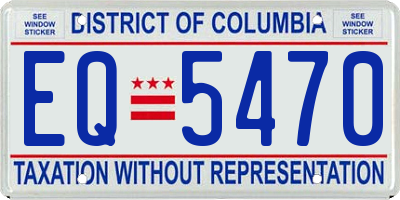 DC license plate EQ5470