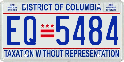 DC license plate EQ5484