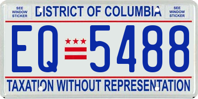 DC license plate EQ5488