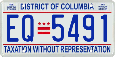 DC license plate EQ5491