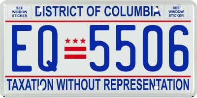 DC license plate EQ5506