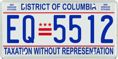 DC license plate EQ5512