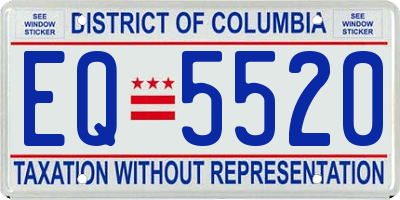 DC license plate EQ5520