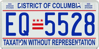 DC license plate EQ5528