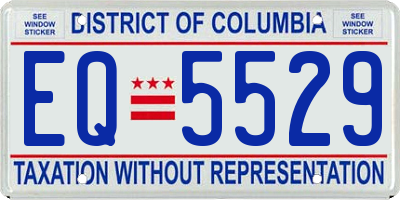 DC license plate EQ5529