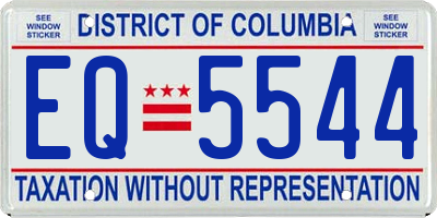 DC license plate EQ5544