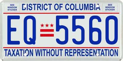 DC license plate EQ5560