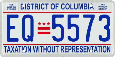 DC license plate EQ5573