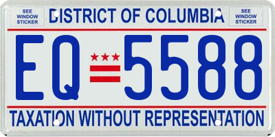 DC license plate EQ5588