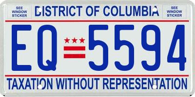 DC license plate EQ5594