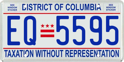 DC license plate EQ5595