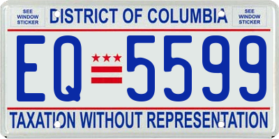 DC license plate EQ5599