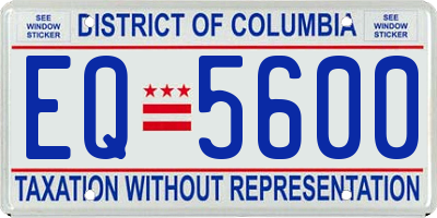 DC license plate EQ5600