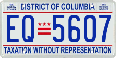 DC license plate EQ5607