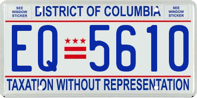 DC license plate EQ5610