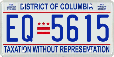 DC license plate EQ5615