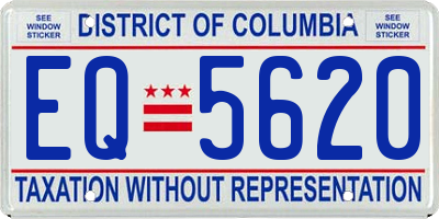 DC license plate EQ5620