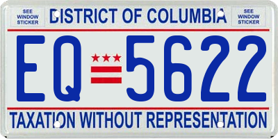 DC license plate EQ5622
