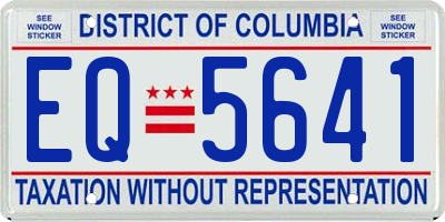 DC license plate EQ5641