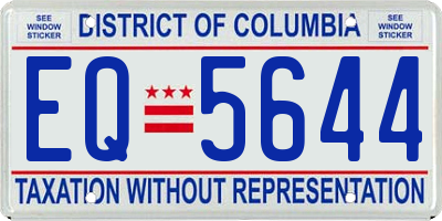 DC license plate EQ5644