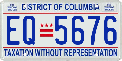 DC license plate EQ5676