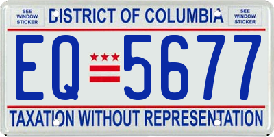 DC license plate EQ5677