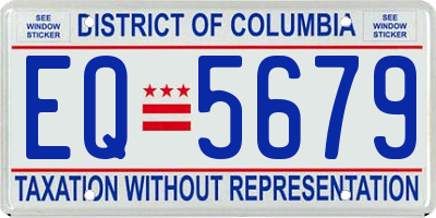DC license plate EQ5679