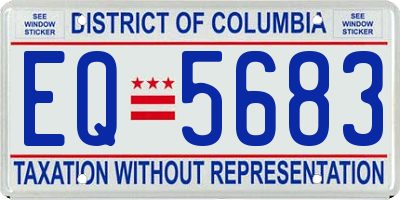 DC license plate EQ5683