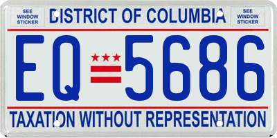 DC license plate EQ5686