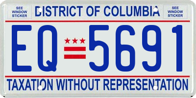 DC license plate EQ5691