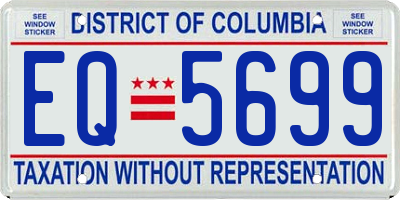 DC license plate EQ5699
