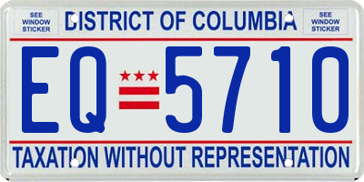 DC license plate EQ5710
