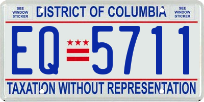 DC license plate EQ5711