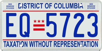 DC license plate EQ5723